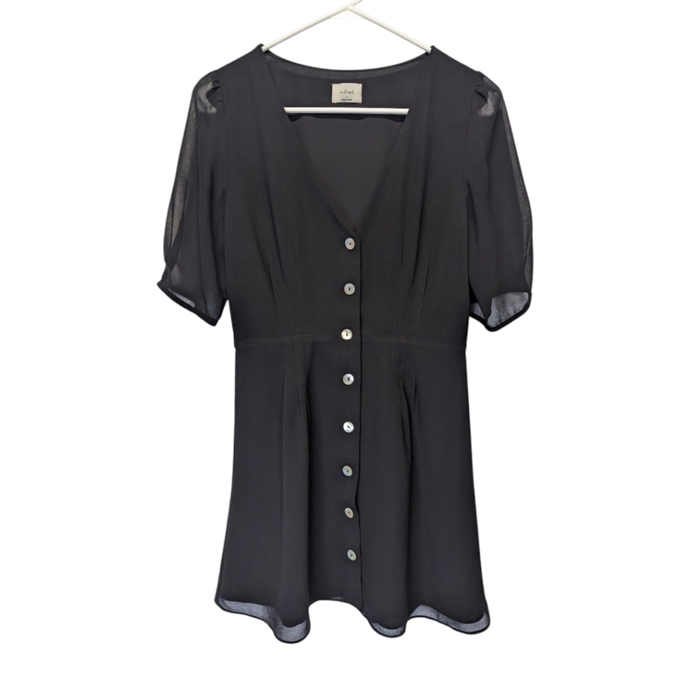 Aritzia Wilfred Button Front Dress Black Size 4